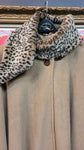 One Size Vintage 1990's Fleece Leopard Cape