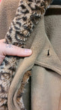 One Size Vintage 1990's Fleece Leopard Cape