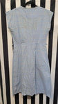 Size LG Vintage 1950s Blue Gingham Dress