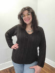 Vintage 80's Black V-Neck Sweater