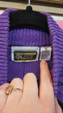 Vintage 80s Purple and Green Sequin Sweater