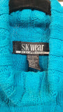 Vintage 90's Sk Wear Teal Blue Sweater