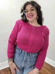 Vintage 90's Pink Cable Knit Sweater