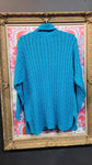 Vintage 90's Sk Wear Teal Blue Sweater