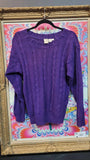 Vintage 90's Purple Knit Silk Sweater