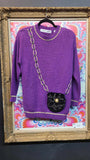 Vintage 80's Purple Purse Sweater