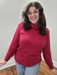 Vintage 80's Red Turtle Neck Sweater