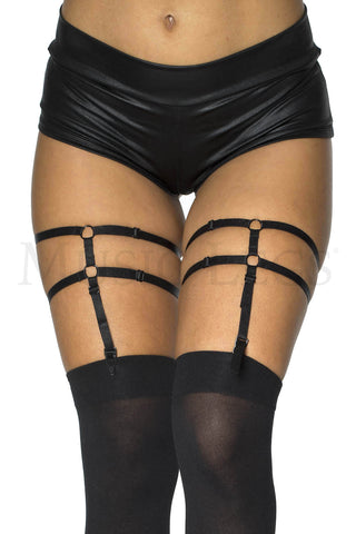 Music Legs Black Double band harness with Garter – Shopabernathys