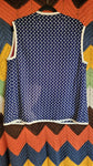 Vintage 1970s Blue Polka Dot Vest
