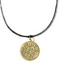 Elephants and Flowers - Corded Bronze Zodiac Necklace