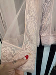 Vintage 1960's Sheer Pink Lace Robe