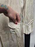 Vintage 1930's White Brocade Robe