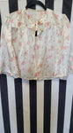 Vintage 1950's White and Pink Bedroom Jacket