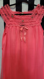 Vintage 1960's Neon Coral Nighty
