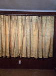 Vintage 60s Yellow and White Bamboo Print 4 Panel Curtain Set