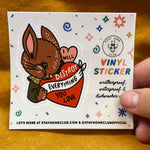 Stay Home Club Destroy Bunny Vinyl Sticker