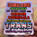 Defensive Wounds Gender Chemicals Sticker