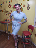 Vintage 50's Blue Eyelet Lace Dress