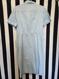 Vintage 50's Blue Eyelet Lace Dress