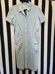 Vintage 50's Blue Eyelet Lace Dress