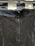 Vintage 1950's Altered Black Velvet Mexican Circle Skirt