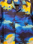 Vintage 1970s Helenas Blue Tropical Shirt