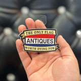 Defensive Wounds Antiques Flag Sticker