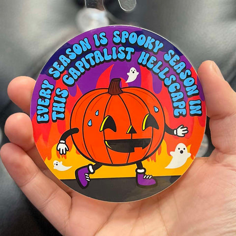 Krystan Saint Cat Spooky Season Vinyl Sticker