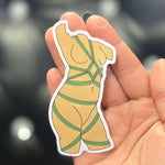 The Pastel Sadist Shibari Yellow & Green Sticker