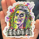 Point Blank Beetlejuice It's Showtime Vinyl Sticker