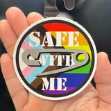 Blue Ribbon Lounge Safe With Me Sticker