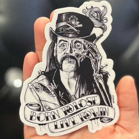 Point Blank Lemmy Kilmister Born to Lose Live to Win Vinyl Sticker