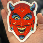 Retro A Go Go Fun House Devil Sticker