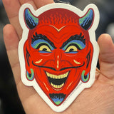 Retro A Go Go Fun House Devil Sticker