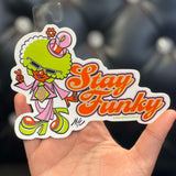 Retro A Go Go Stay Funky Sticker