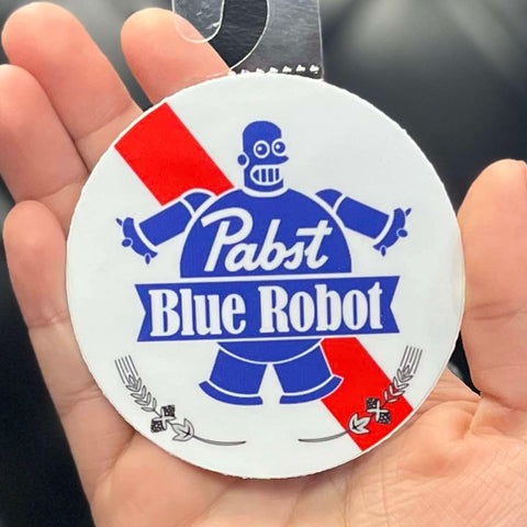 Blue Ribbon Lounge Pabst Blue Robot Futurama Sticker