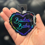 Unforgiven Heart-Shaped "Badass Babe" Vinyl Sticker