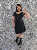 Vintage 1990s Black Just Choon Formal Dress