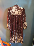 Vintage 1970's Brown Floral Print Dress