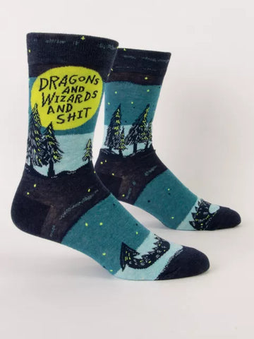 Blue Q -  Dragons And Wizard And Shit Crew Sock