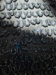 Vintage 20's Black and Iridescent Blue Beaded Bag