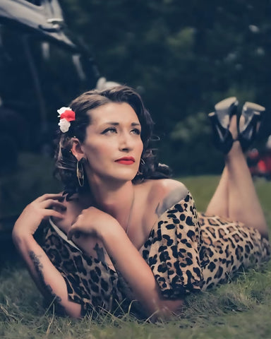 Anita Cruz Unique Vintage Leopard Print Dress