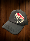 Reds Vintage Black Patch Hat - Michigan I love you