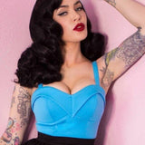 Anita Moore Vixen Maneater top in blue