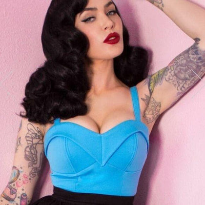 Anita Moore Vixen Maneater top in blue