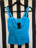 Anita Moore Vixen Maneater top in blue