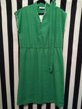 Vintage Volup 60s Kelly Green Dress with Belt