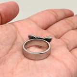 Mio Queena Stainless Steel Women's Stainless Steel Moth Ring