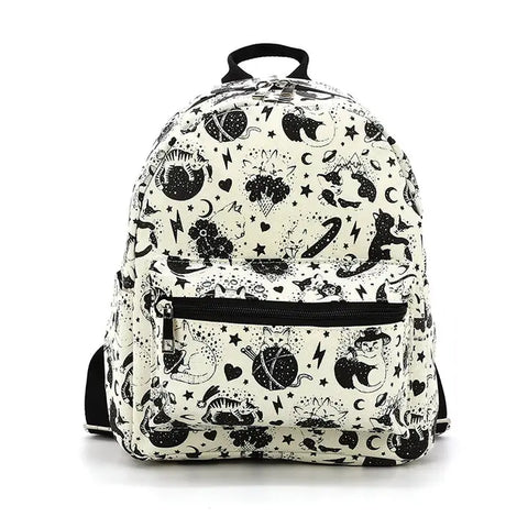 Comeco Celestial Cat Collage Mini Backpack
