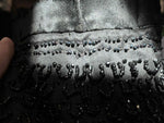 Vintage 20's Black and Iridescent Blue Beaded Bag